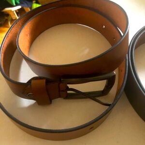 Brown leather belt 43 inches long
